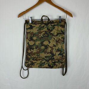 Chateau Military Camo Drawstring Bag with Brass Grommets Lightweight